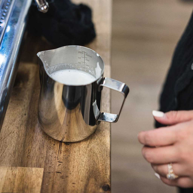 Barista Basics Milk Frothing Pitcher, 20oz, Silver