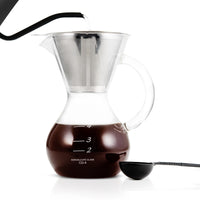 Yama Glass Coffee Drip Pot w/ Glass Handle & Filter Cone - 20oz